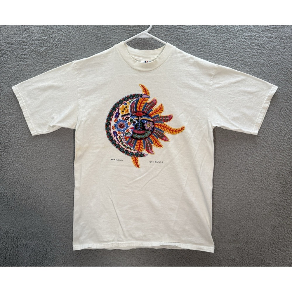 Vintage Yazbek Shirt Adult Large White Aztec Nature Grunge Skater Thrasher Y2K